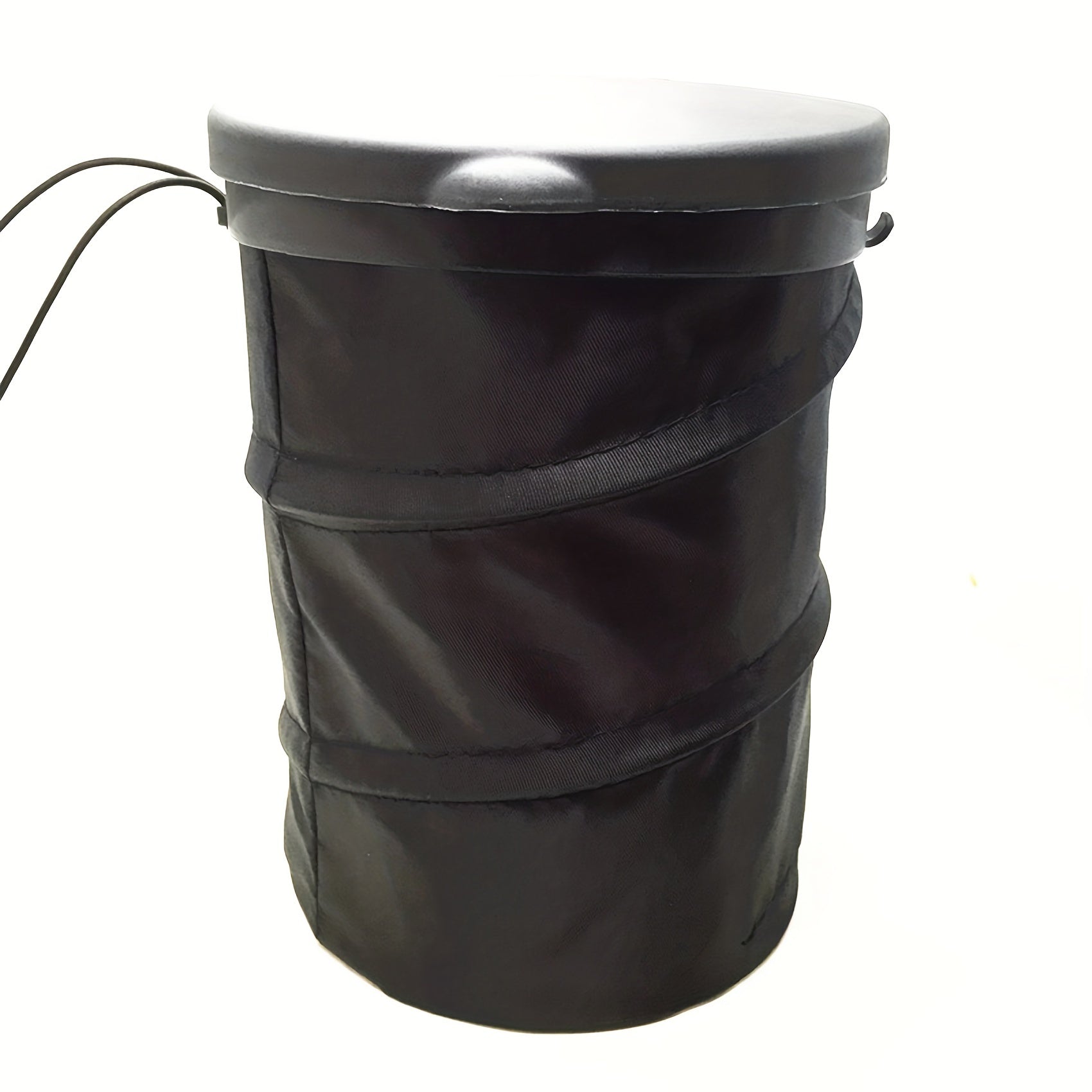 Car Mounted Trash Can Folding Hanging Creative Function With Cover
