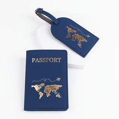 Passport Clip Luggage Tag Travel Set 2 piece Set