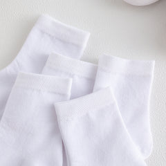 Toddler Boys Girls Solid Socks 5pairs