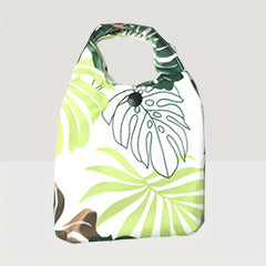 Leaves Pattern Shoulder Bag Lightweight Foldable Shopping Bag