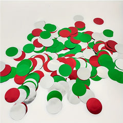 10g Paper Sequin Mixed Green Golden Silvery Red for Christmas Decoration