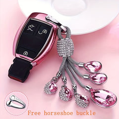 Ruby Crystal Buckle Key Chain Rhinestone Jewelry Boutique