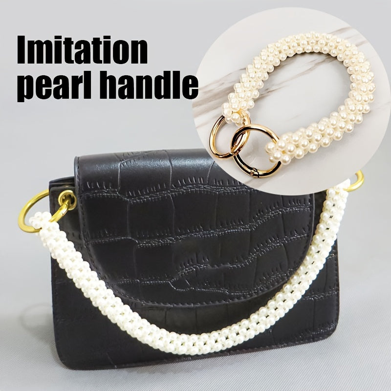 Pearl Chain Bag Purse Accessory Woven Handle Iron Chain Bag Handle