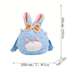 Plush Rabbit Crossbody Bag Zipper Messenger Bag Coin Purse