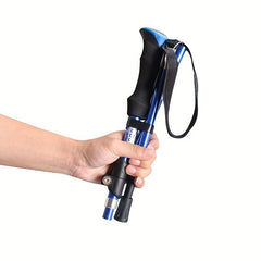 Aluminum Alloy Telescopic Climbing Stick Folding Handle 3 Layers Paint