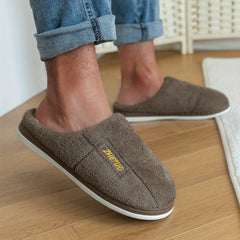Soft Plush Cozy House Slippers Anti skid Slip on Shoes Indoor For Men