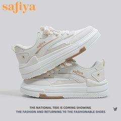 Women's Low Lace Up Flatform Casual Sneakers