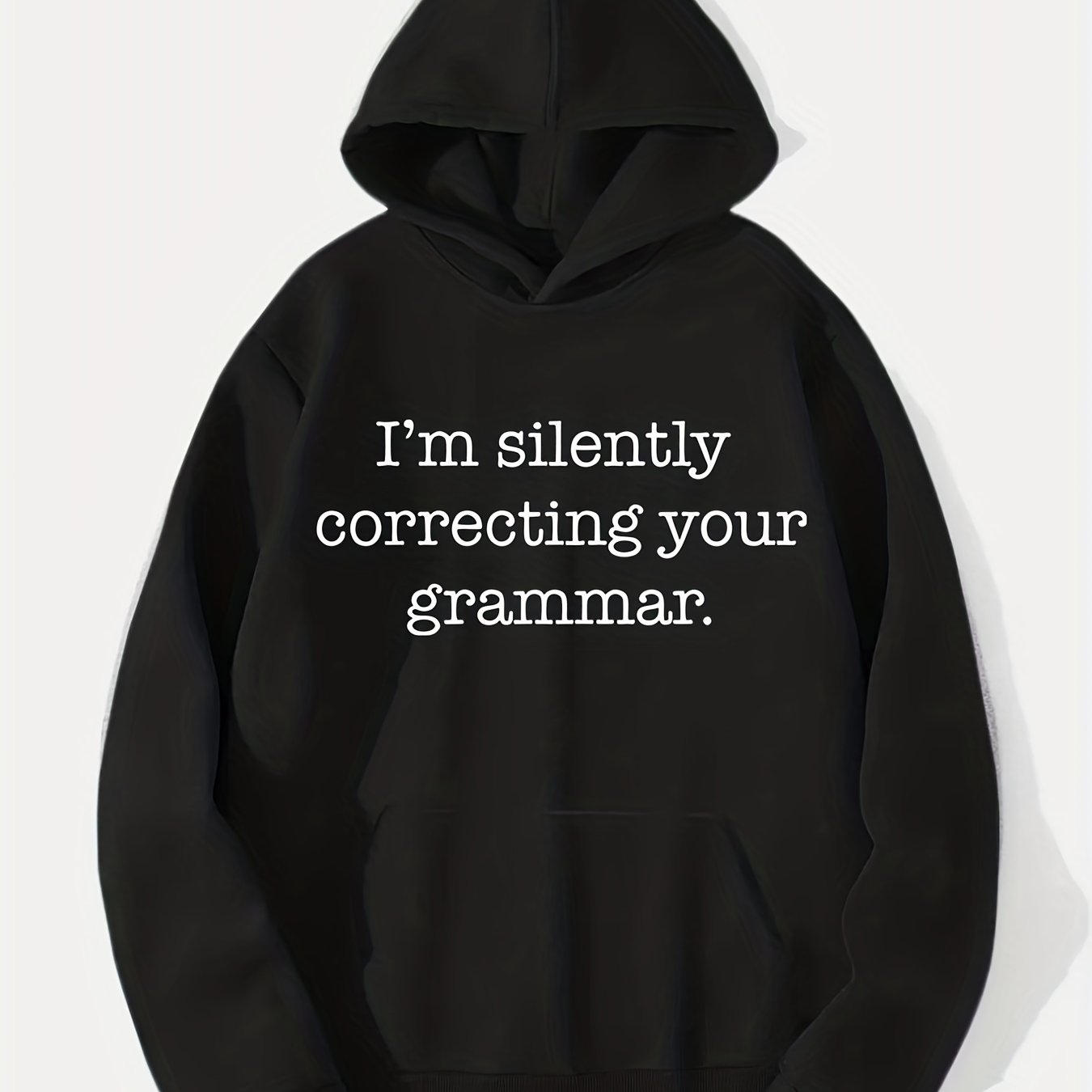 Funny Slogan Print Hoodie for Men