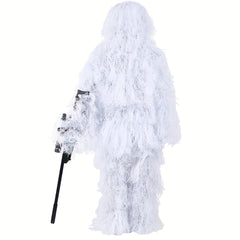Men's Winter Camo Ghillie Suit Hooded Airsoft Gilly Suit