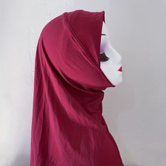 Solid Hijab Elastic Turban Casual Head Wrap Soft Head Scarf