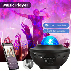Star Projector Night Light Remote Control Music Speaker Timing Function