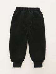 Boys Cartoon Embroidered Fleece Thermal Sweatpants