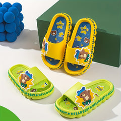 Boys Cartoon Open Toe Slippers Non Slip Lightweight Slippers
