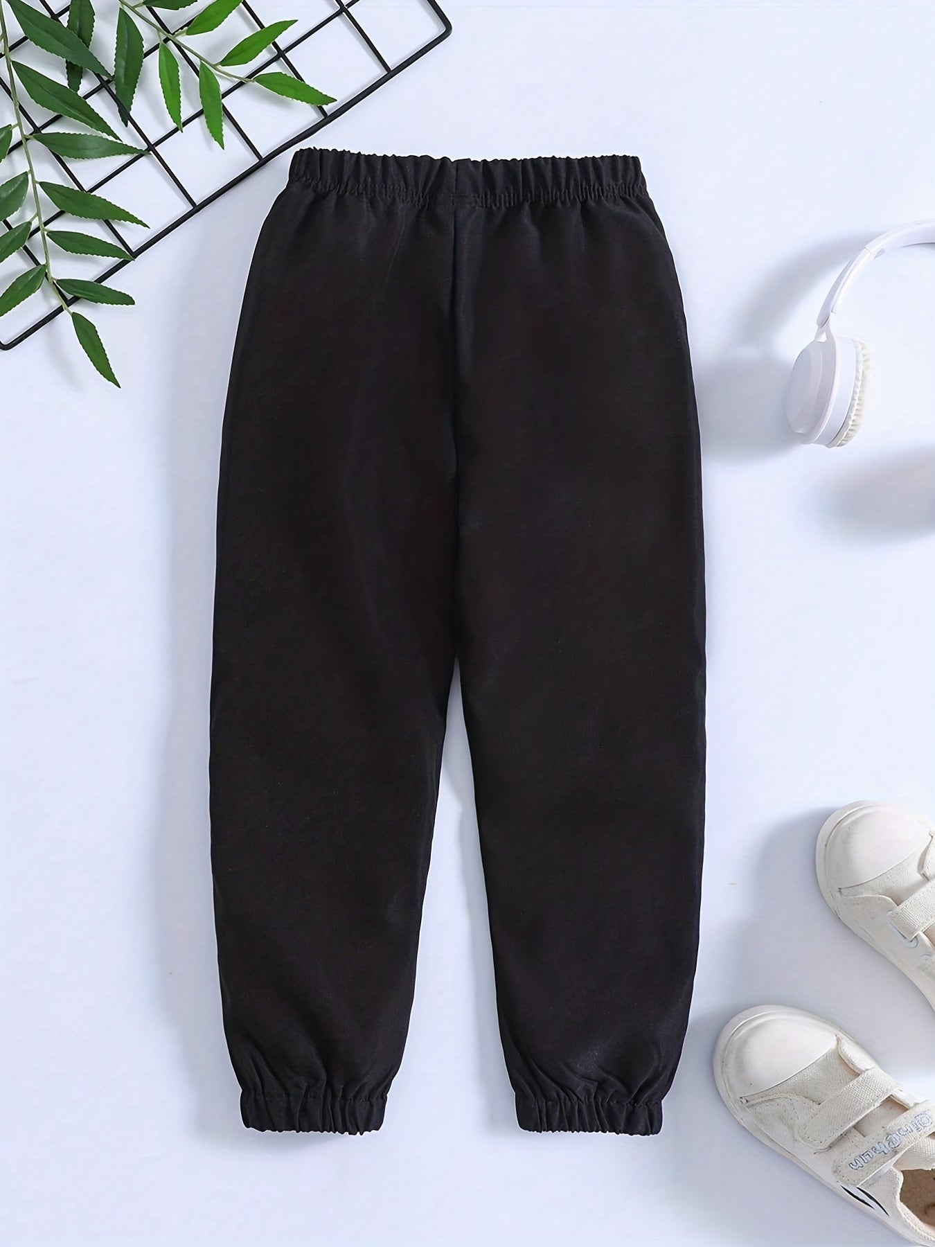 Boys Casual Elastic Waist Cargo Pants Jogger Pants With Pocket