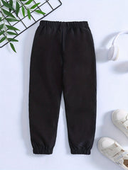 Boys Casual Elastic Waist Cargo Pants Jogger Pants With Pocket