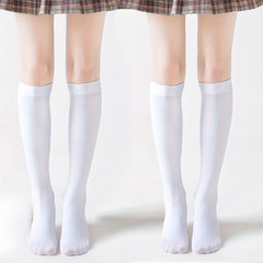 Girls Knee High Socks Solid Casual Comfortable Socks For Kids Teen