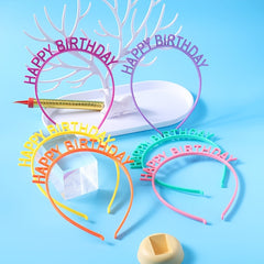 6pcs Colorful Candy Birthday Headbands For Kids