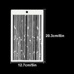 Striped Background Stencils Shoe Stencils Graffiti DIY Art Stencils 20x12cm