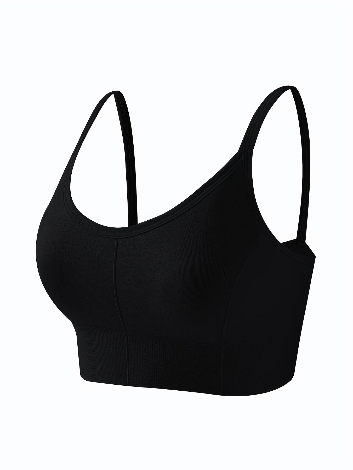 3pcs Solid Cami Crop Tops Crew Neck Women's Lingerie