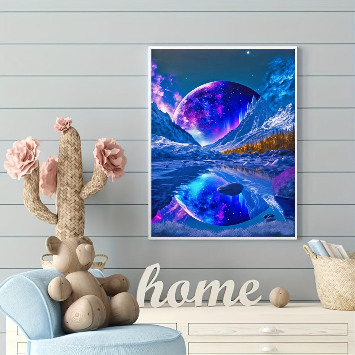 Mountain River Landscape Rhinestone Painting Kit Home Wall Decor