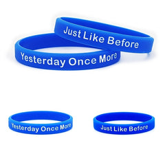 Yesterday Once More Slogan Silicone Bracelet