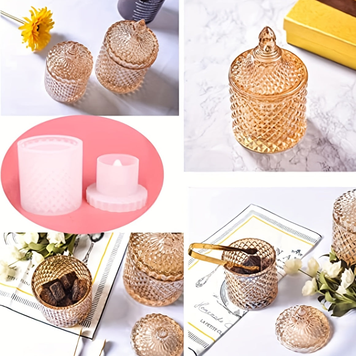 Silicone Resin Mold With Lids Storage Box