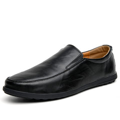Men's Leather Loafers Lightweight Slip On Shoes