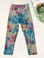 Girls Tie Dye Flower Print Leggings All Season Gift