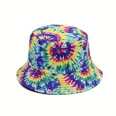 Men's Tie Dye Sunshade Hat Bucket Hat Summer Beach Packable Hat
