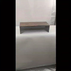 2 Tier Wooden Monitor Stand Riser For Desk - Home Office Desk Shelf