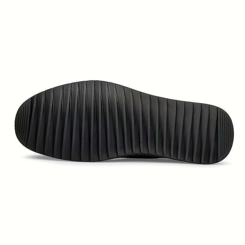 CLOHOO Leather Loafer Shoes Comfortable Lace Up Shoes