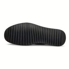 CLOHOO Leather Loafer Shoes Comfortable Lace Up Shoes