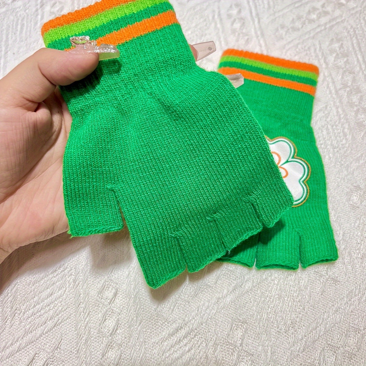 Half Finger Sports Gloves - Four Leaf Clover - Cold Proof & Warm
