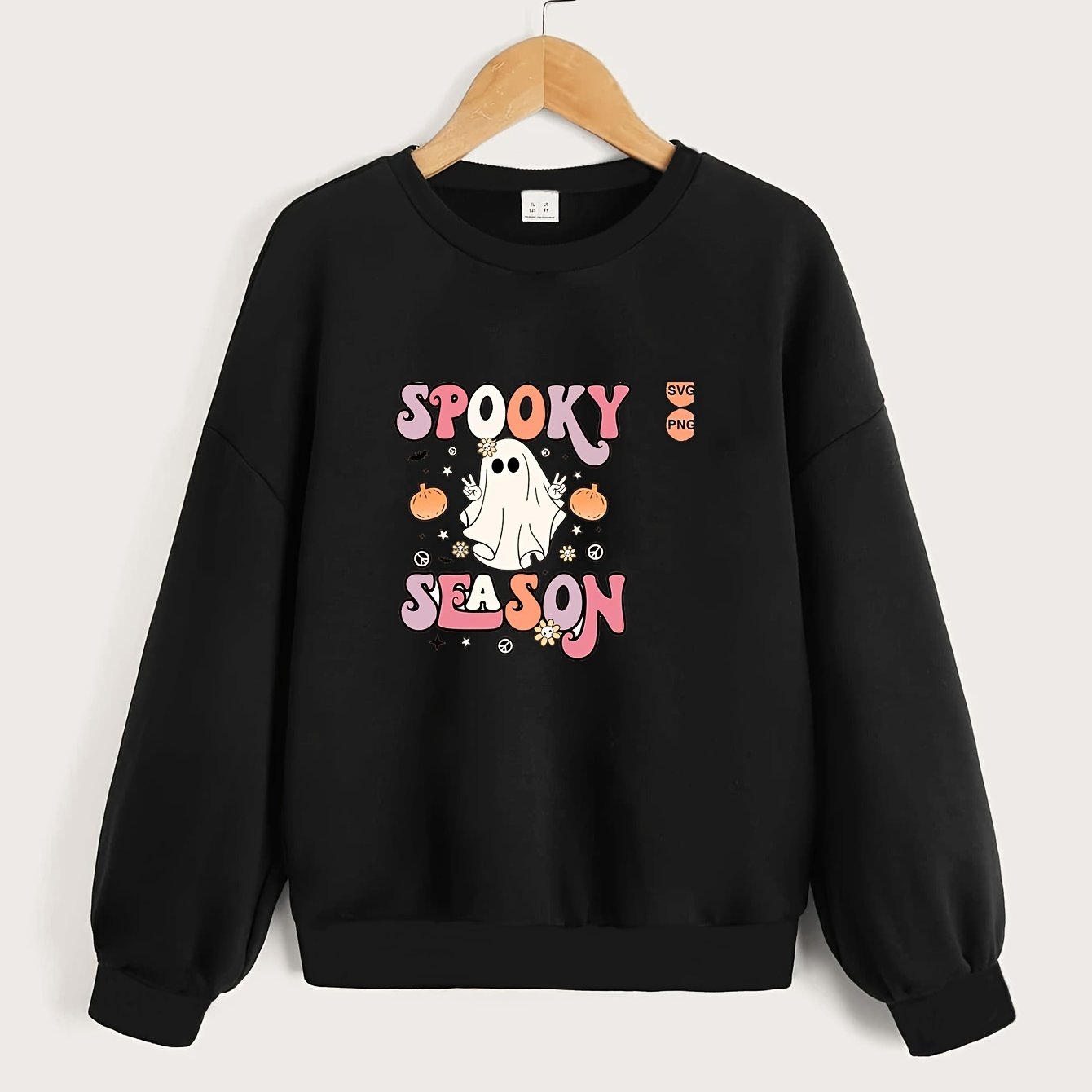 Girls' Halloween Sweatshirt Long Sleeve Pullover