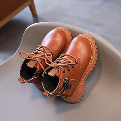 Girls' Non-Slip Ankle Boots with Zipper