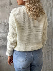 Casual Cardigan Women's Plus Solid Cable Button Up Long Sleeve Slight