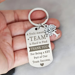 Personalized Stainless Steel Keychain Gift for Teammates
