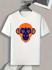 Chimpanzee Print Men's Graphic Tee for Summer