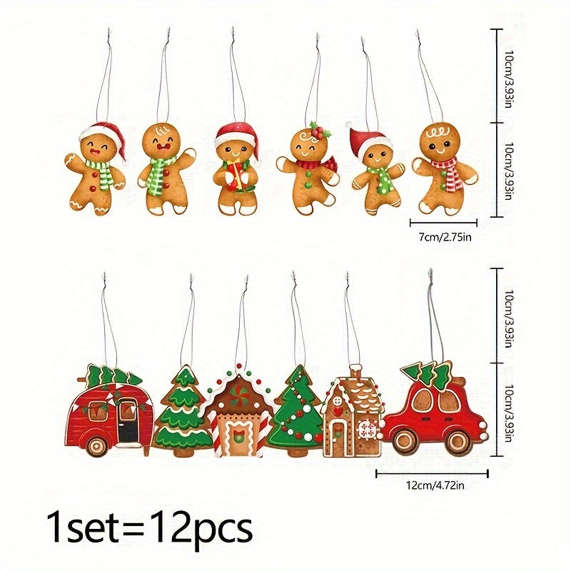 Gingerbread Man Pendant Christmas Tree Scene Decor
