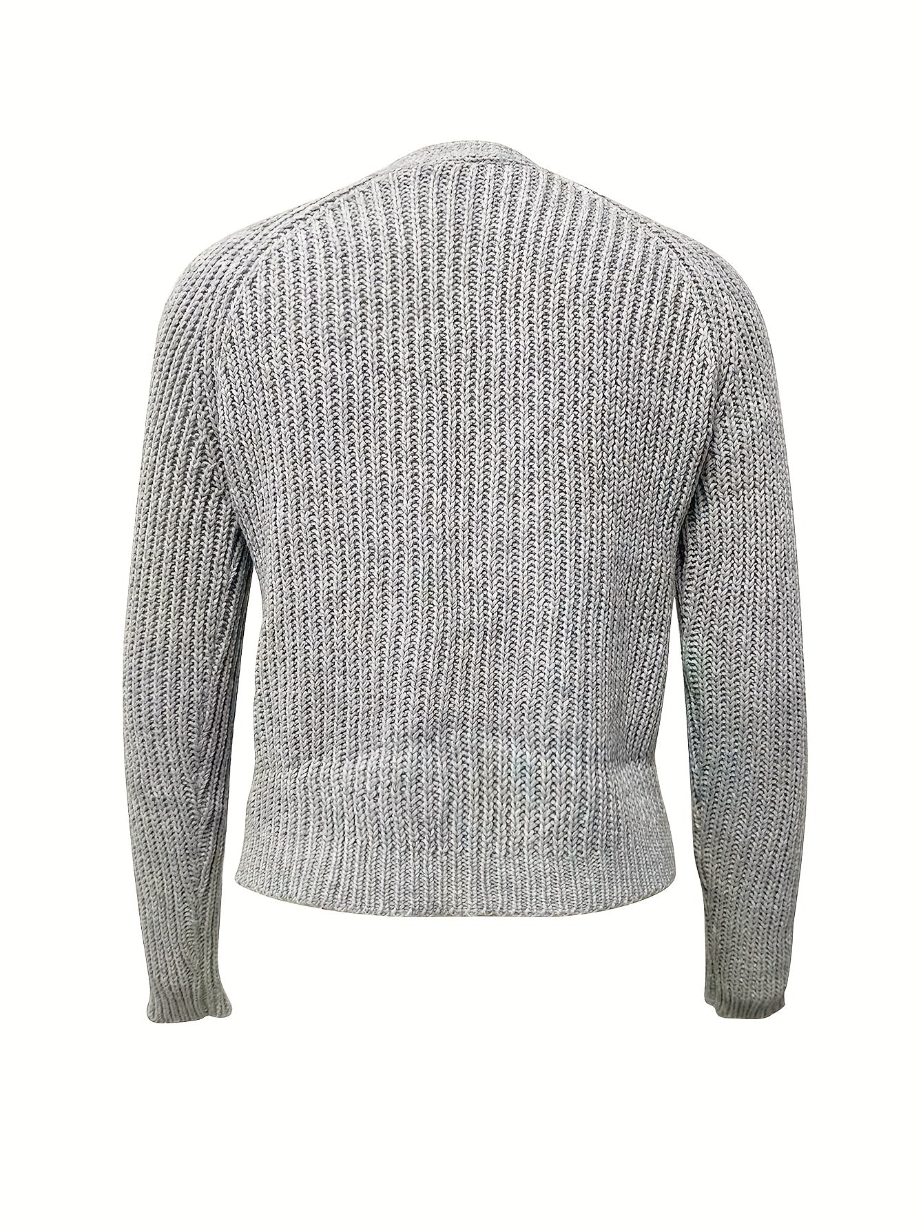Long Sleeve Button Up Cardigan Solid V Neck Sweater Women's Clothing