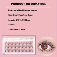 60pcs 10D Cluster Lashes for DIY Eyelash Extensions at Home