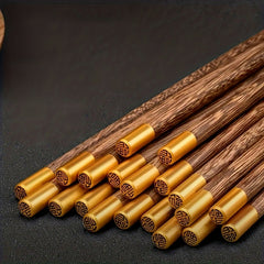 10 pairs Wooden Chopsticks Eco Friendly Portable Durable Home Outdoor