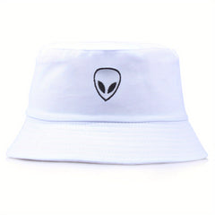 Alien Embroidery Bucket Hat Men Women Hip Hop Street Dance Sun Hat