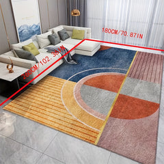 Soft Faux Cashmere Area Rug Non Slip Machine Washable for Living Room & Bedroom