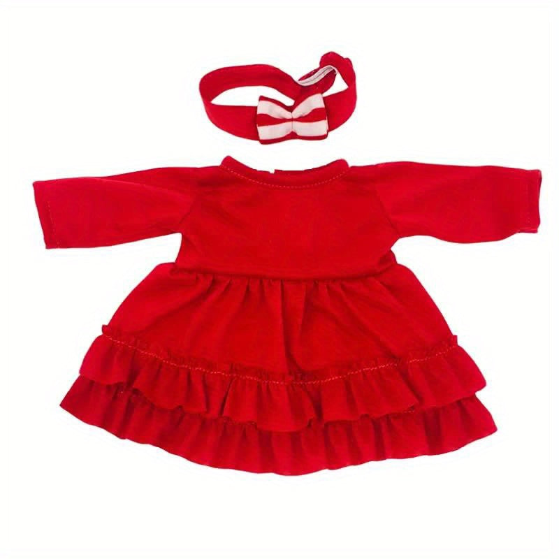 2pcs Doll Dress and Headbands Set Fits 18 Inch Dolls