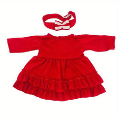 2pcs Doll Dress and Headbands Set Fits 18 Inch Dolls
