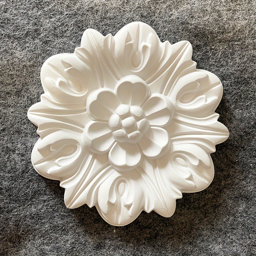 Polyurethane Decorative Flowers Lightweight Carved Wall Decoration Flowers