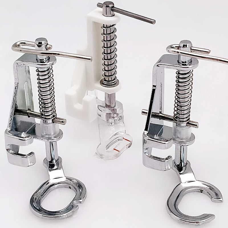 3pcs Embroidery Quilting Spring Presser Foot Fits Most Sewing Machines