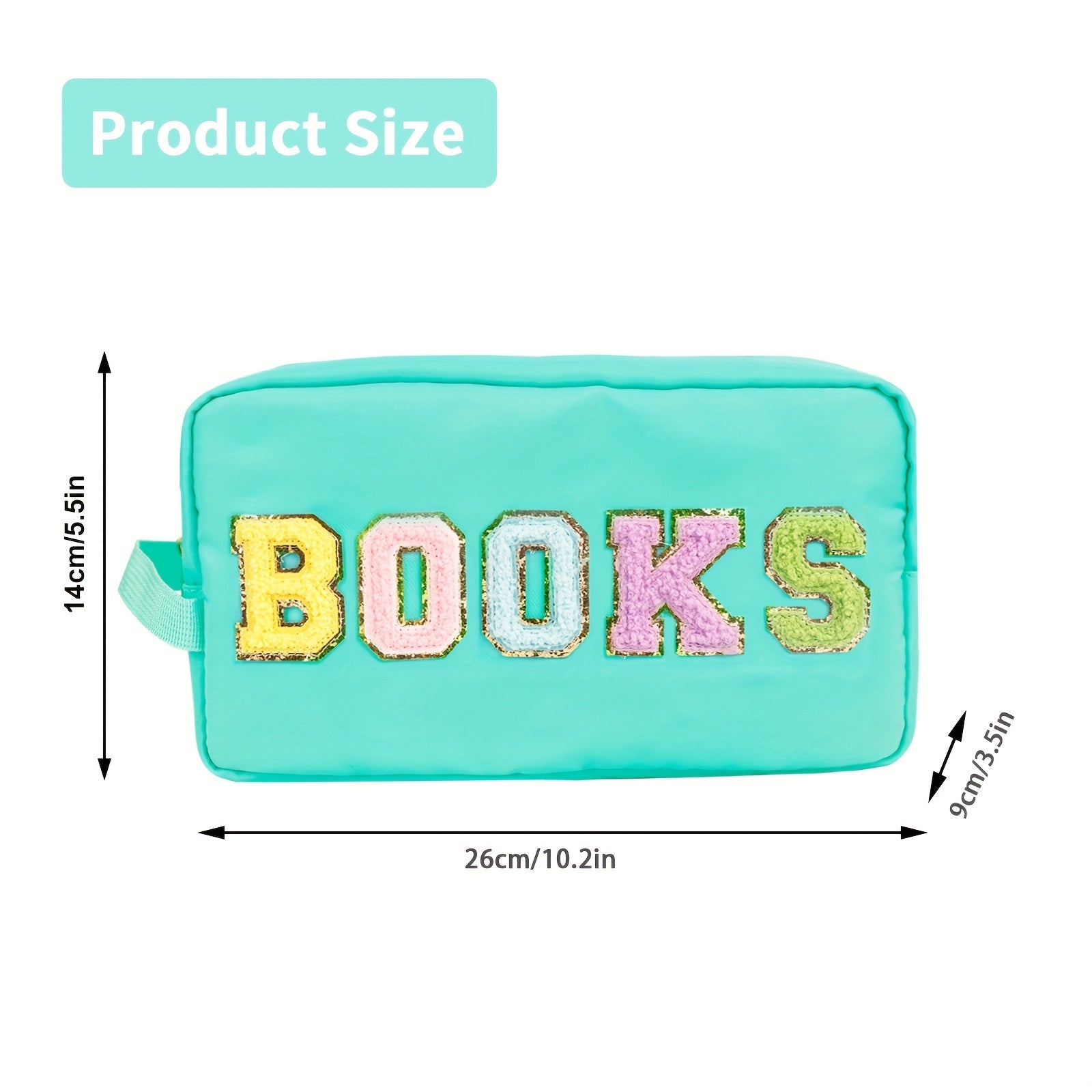 Preppy Makeup Bag With Strap Waterproof Travel Toiletry Bag For Student