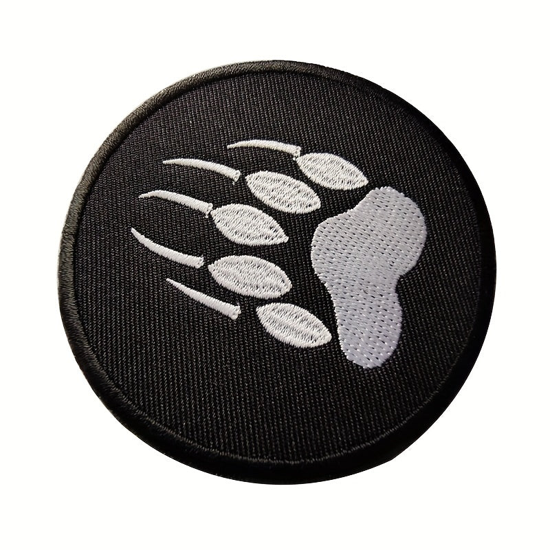 Embroidered Bear Paw Applique Patch for DIY Clothing Accessories